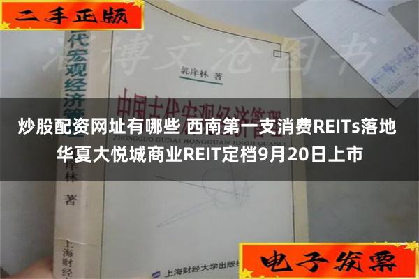炒股配资网址有哪些 西南第一支消费REITs落地 华夏大悦城商业REIT定档9月20日上市