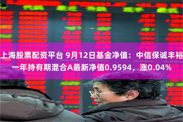 上海股票配资平台 9月12日基金净值：中信保诚丰裕一年持有期混合A最新净值0.9594，涨0.04%
