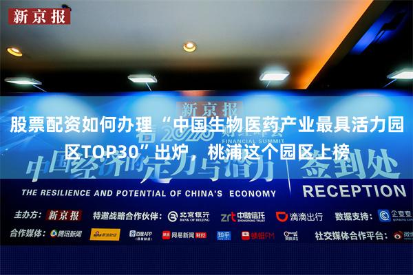 股票配资如何办理 “中国生物医药产业最具活力园区TOP30”出炉，桃浦这个园区上榜