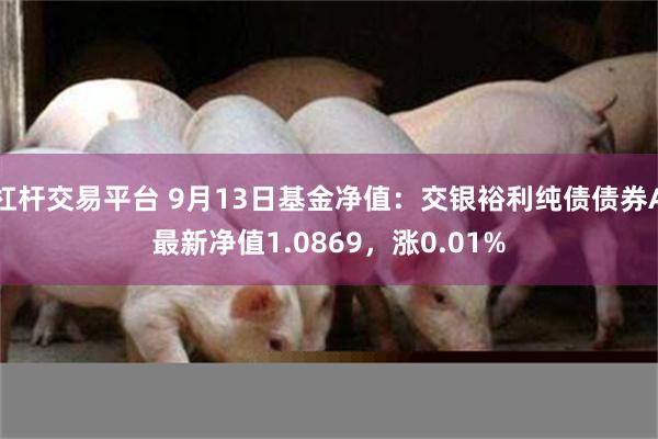 杠杆交易平台 9月13日基金净值：交银裕利纯债债券A最新净值1.0869，涨0.01%