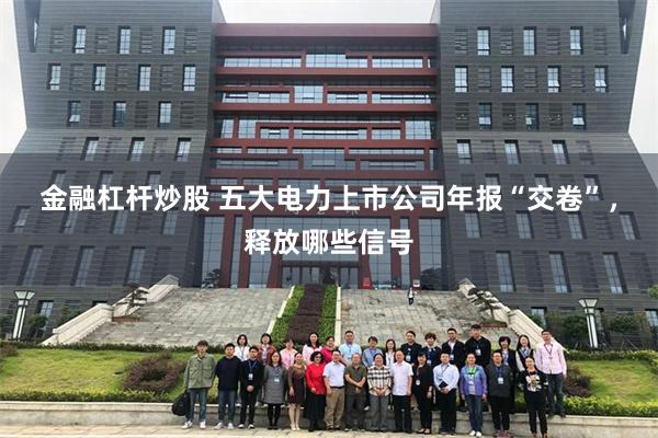 金融杠杆炒股 五大电力上市公司年报“交卷”，释放哪些信号